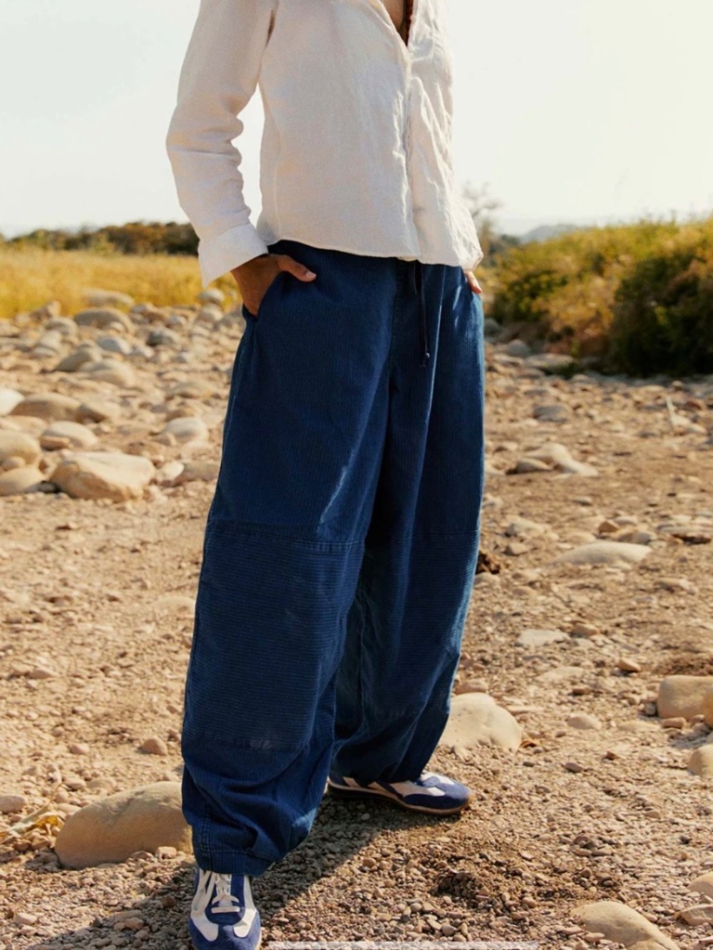 the flight pant in sashiko indigo - Picture 2 of 7